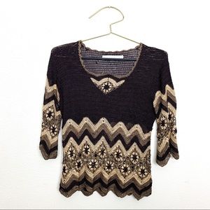 Betty Paige Vintage Crochet Blouse